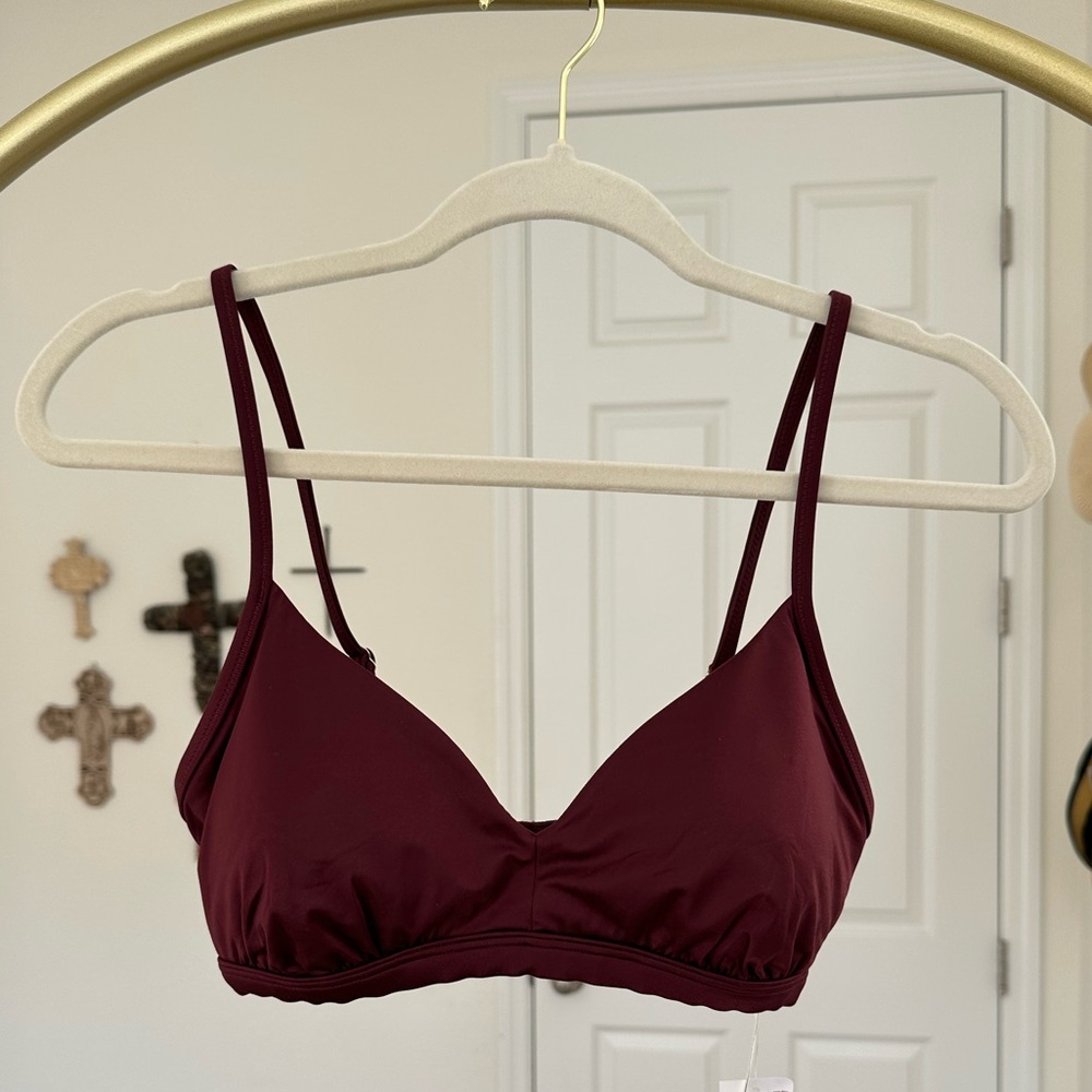 NWT Abercrombie & Fitch Deep Red Swim Top